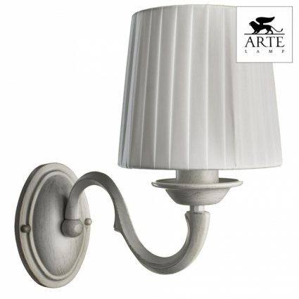 Бра Arte Lamp Alba A9395AP-1WG в стиле прованс, цвет белый, мощность 40 Вт