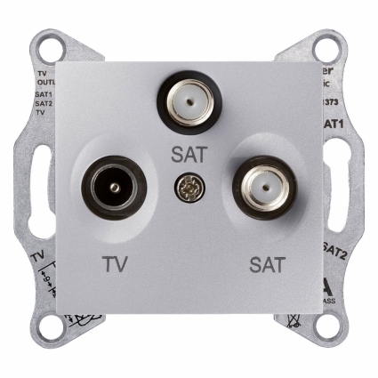 Розетка TV/SAT/SAT Schneider Electric Sedna SDN3502160 в современном стиле, цвет серый