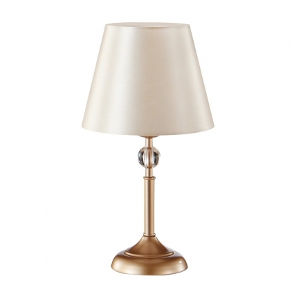 Настольная лампа Crystal Lux Flavio LG1 Gold цвет бежевый, мощность 60 Вт