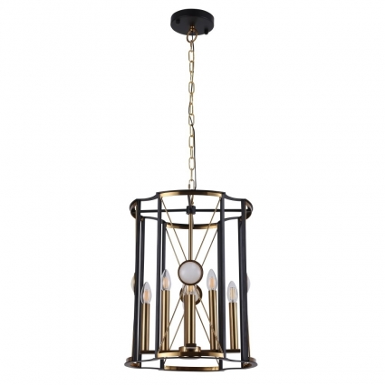 Подвесной светильник Crystal Lux Tandem SP8 D490 Gold цвет черный, мощность 480 Вт