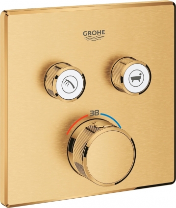 Термостат Grohe Grohtherm SmartControl 29124GN0 для ванны с душем, холодный рассвет, термостат, золото