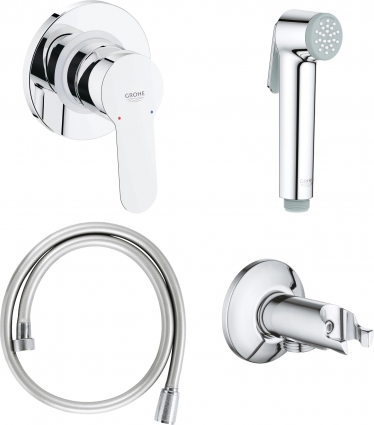 Гигиенический душ Grohe BauEdge 120508 со смесителем, С ВНУТРЕННЕЙ ЧАСТЬЮ, хром