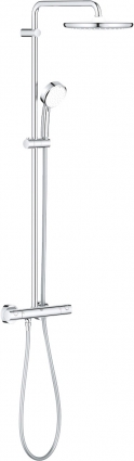 Душевая стойка Grohe Tempesta Cosmopolitan System 250 26670000 с термостатом, хром, штанга 116.7 см, шланг пластиковый 175 см