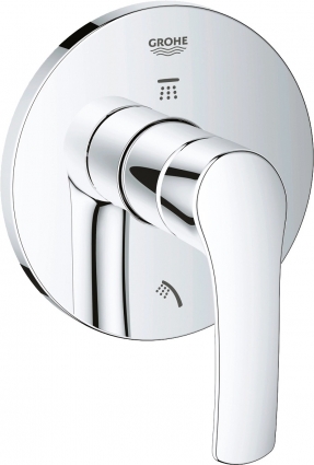 Переключатель потоков Grohe Eurosmart 19970002 хром двухвентильный,  в современном стиле