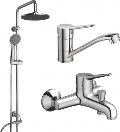 Душевой комплект Dorff Norma D4092030 шланг металлический 175 см, 5 режимов