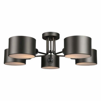 Потолочная люстра Omnilux Lisera OML-54507-05 в современном стиле, цвет коричневый