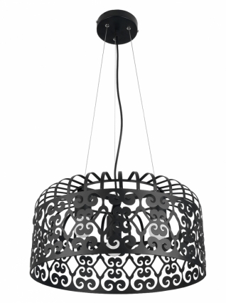 Подвесная люстра Toplight Marcia TL4020D-03BL в восточном стиле, цвет черный