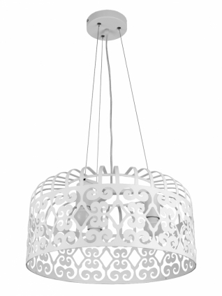 Подвесная люстра Toplight Marcia TL4020D-03WH в стиле прованс, цвет белый