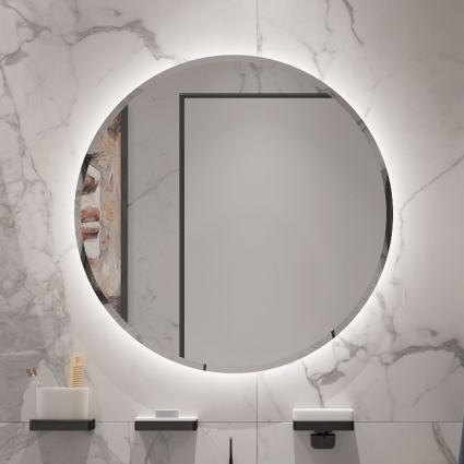 Зеркало Laufen Frame 25 80 с подсветкой, округлое, с розеткой