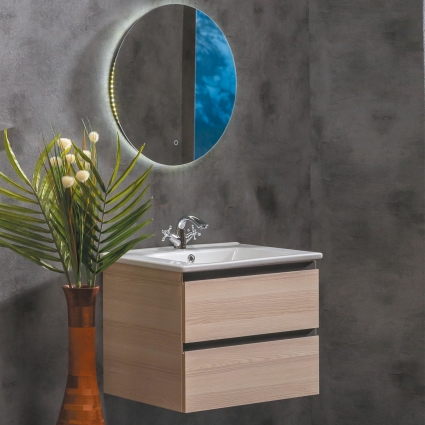 Мебель для ванной Armadi Art Capolda 65 light wood подвесная, с ящиками