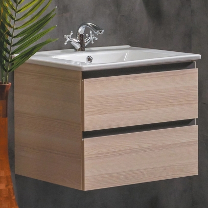 Тумба для комплекта Armadi Art Capolda 65 light wood подвесная, с ящиками