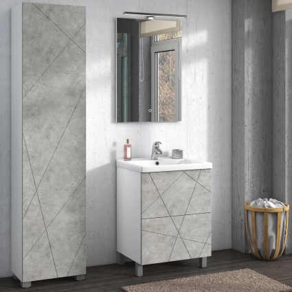 Мебель для ванной Vigo Geometry 60 бетон напольная, с ящиками