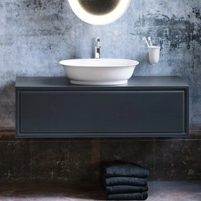 Тумба с раковиной Laufen The New Classic 4.0602.1.085.627.1 traffic grey, подвесная, с ящиками