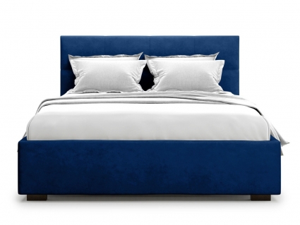 Кровать MYROOM Family Garda 160х200 синего цвета с подъемным механизмом , с изголовьем, с ящиком для хранения