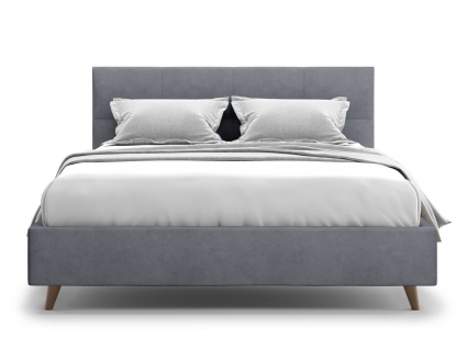 Кровать MYROOM Family Garda 160х200 серого цвета с изголовьем, без ящиков