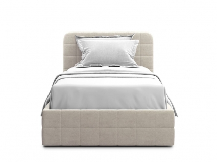 Кровать с подъемным механизмом MYROOM Family Adda 120х200 бежевого цвета, с мягким изголовьем