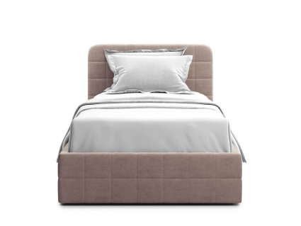 Кровать с подъемным механизмом MYROOM Family Adda 120х200 темно-бежевого цвета, с мягким изголовьем