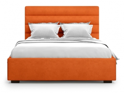 Кровать с подъемным механизмом MYROOM Family Karezza 160х200 оранжевого цвета, с изголовьем, с ящиком для хранения