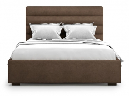 Кровать с подъемным механизмом MYROOM Family Karezza 160х200 коричневого цвета, с изголовьем, с ящиком для хранения