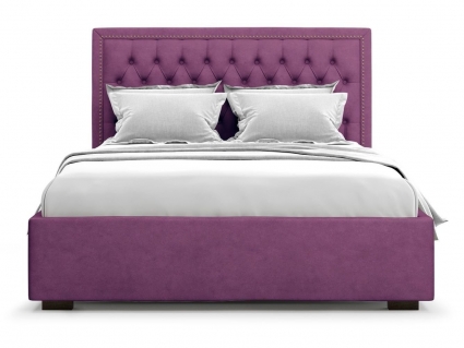 Кровать с подъемным механизмом MYROOM Family Orto 140х200 фиолетового цвета, с изголовьем, с ящиком для хранения