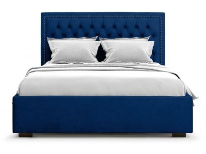 Кровать с подъемным механизмом MYROOM Family Orto 140х200 синего цвета, с изголовьем, с ящиком для хранения