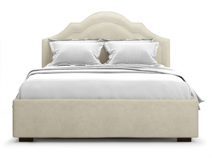 Кровать с подъемным механизмом MYROOM Family Madzore 140х200 бежевого цвета, с изголовьем, с ящиком для хранения