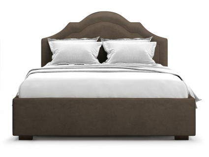 Кровать с подъемным механизмом MYROOM Family Madzore 140х200 коричневого цвета, с изголовьем, с ящиком для хранения