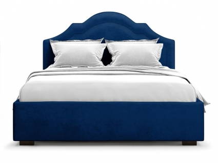Кровать с подъемным механизмом MYROOM Family Madzore 140х200 синего цвета, с изголовьем, с ящиком для хранения