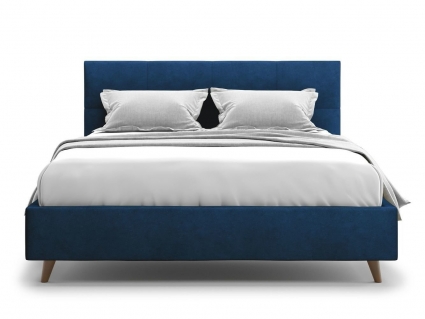 Кровать MYROOM Family Garda 140х200 синего цвета с изголовьем, без ящиков