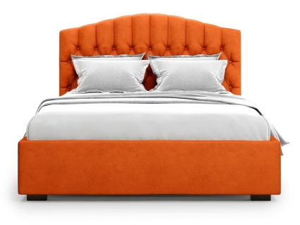 Кровать с подъемным механизмом MYROOM Family Lugano 140х200 оранжевого цвета, с изголовьем, с ящиком для хранения