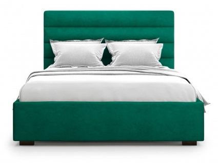 Кровать MYROOM Family Karezza 140х200 зеленого цвета с изголовьем, без ящиков