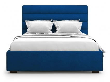 Кровать MYROOM Family Karezza 140х200 синего цвета с изголовьем, без ящиков