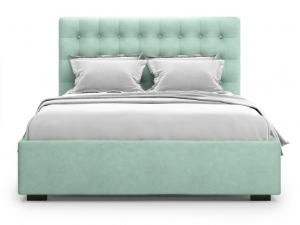 Кровать с подъемным механизмом MYROOM Family Brayers 160х200 мятного цвета, с изголовьем, с ящиком для хранения