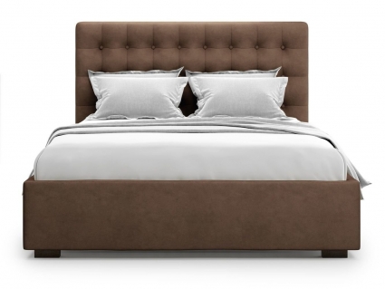 Кровать с подъемным механизмом MYROOM Family Brayers 160х200 коричневого цвета, с изголовьем, с ящиком для хранения