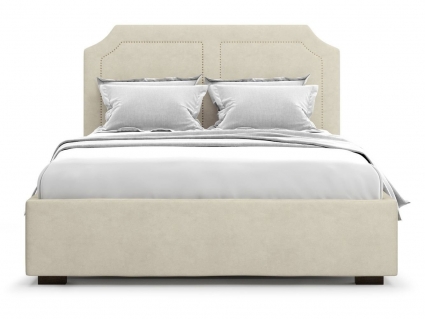Кровать с подъемным механизмом MYROOM Family Lago 160х200 бежевого цвета, с изголовьем, с ящиком для хранения
