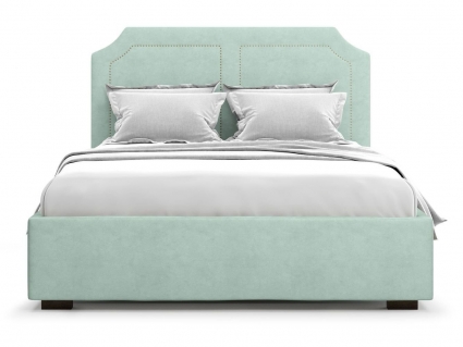 Кровать с подъемным механизмом MYROOM Family Lago 160х200 мятного цвета, с изголовьем, с ящиком для хранения
