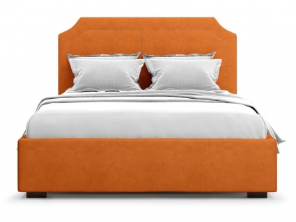 Кровать с подъемным механизмом MYROOM Family Lago 140х200 оранжевого цвета, с изголовьем, с ящиком для хранения