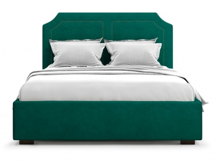 Кровать с подъемным механизмом MYROOM Family Lago 140х200 зеленого цвета, с изголовьем, с ящиком для хранения