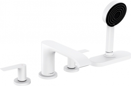 Смеситель Hansgrohe Vivenis 75444700 на борт ванны двухвентильный, белый