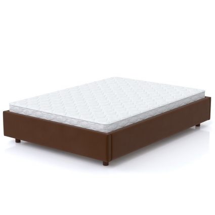 Кровать AnderSon SleepBox 160x200 темно-коричневого цвета без изголовья, без ящиков