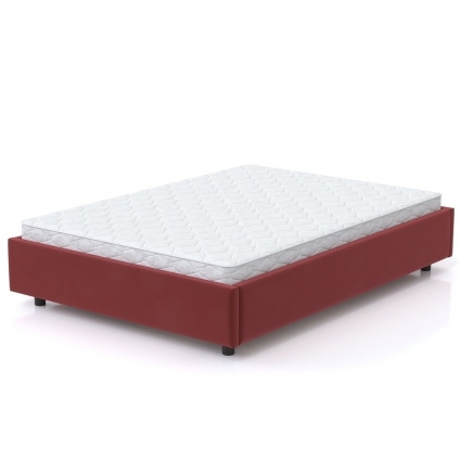Кровать AnderSon SleepBox 160x200 темно-красного цвета без изголовья, без ящиков