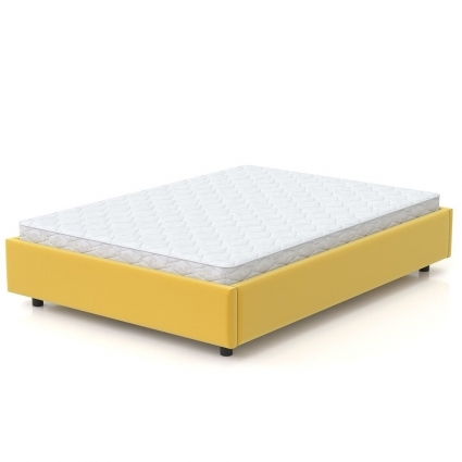 Кровать AnderSon SleepBox 140x200 желтого цвета без изголовья, без ящиков