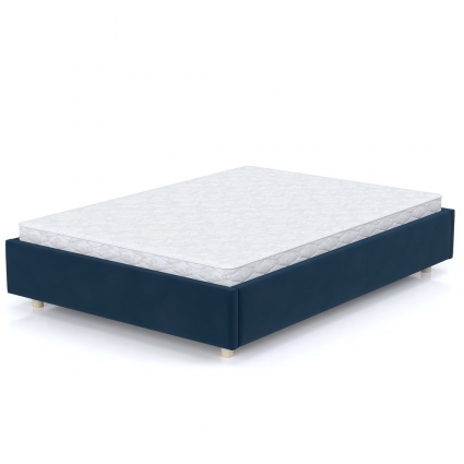 Кровать AnderSon SleepBox 180x200 синего цвета без изголовья, без ящиков