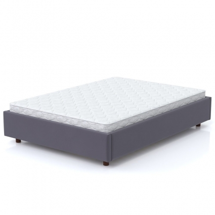 Кровать AnderSon SleepBox 180x200 темно-серого цвета без изголовья, без ящиков