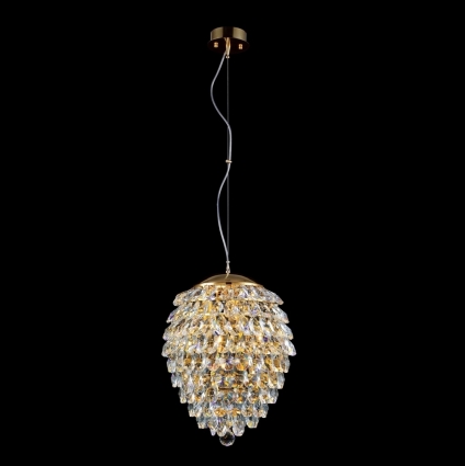 Подвесной светильник Crystal Lux Charme SP6 Gold/Transparent в стиле арт-деко, цвет прозрачный