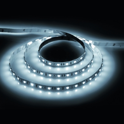 Светодиодная лента Feron 14,4W/m 60LED/m 5050SMD белый 5M LS606 41447, цвет белый, мощность 72 Вт