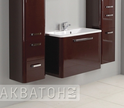 Тумба для комплекта Акватон Валенсия 75 гранат с ящиками, подвесная