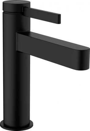 Смеситель Hansgrohe Finoris 110 76023670 для раковины, черный, однорычажный, высота излива 11.3 см