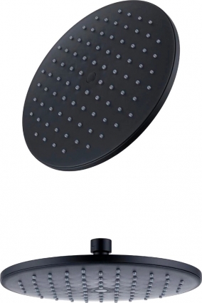 Верхний душ Bravat P70253BW-ENG черный штанга 3.6 см, размер 22.26 см, 1 режим
