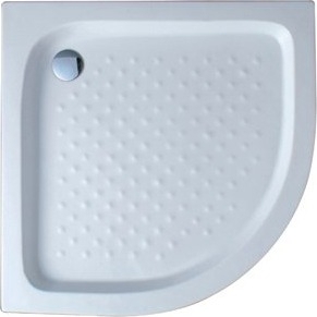 Поддон для душа Cezares Tray R550, радиальный 100, акриловый, без сифона, четверть круга, низкий